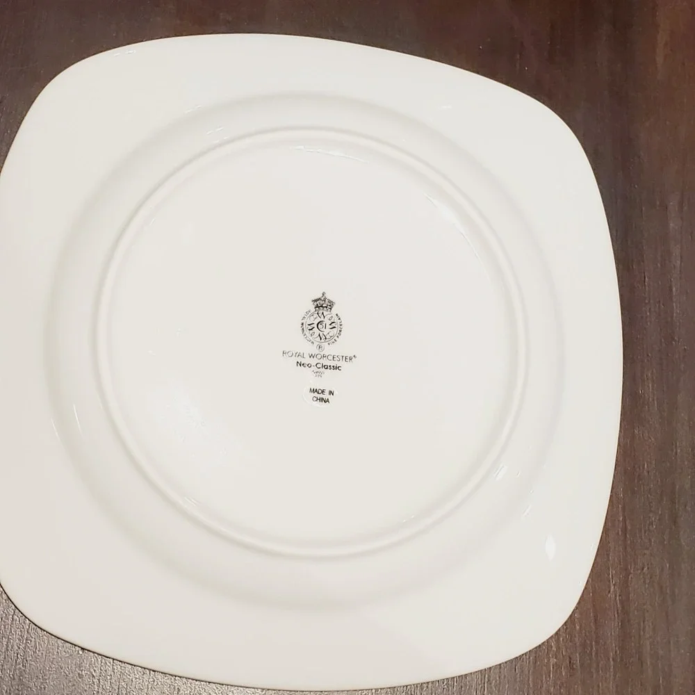 Royal Worcester Neo Classic White Sqaure Salad Plate Serving Entertaining